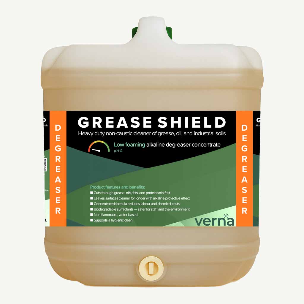 20L Verna Grease Shield degreaser container on a white background